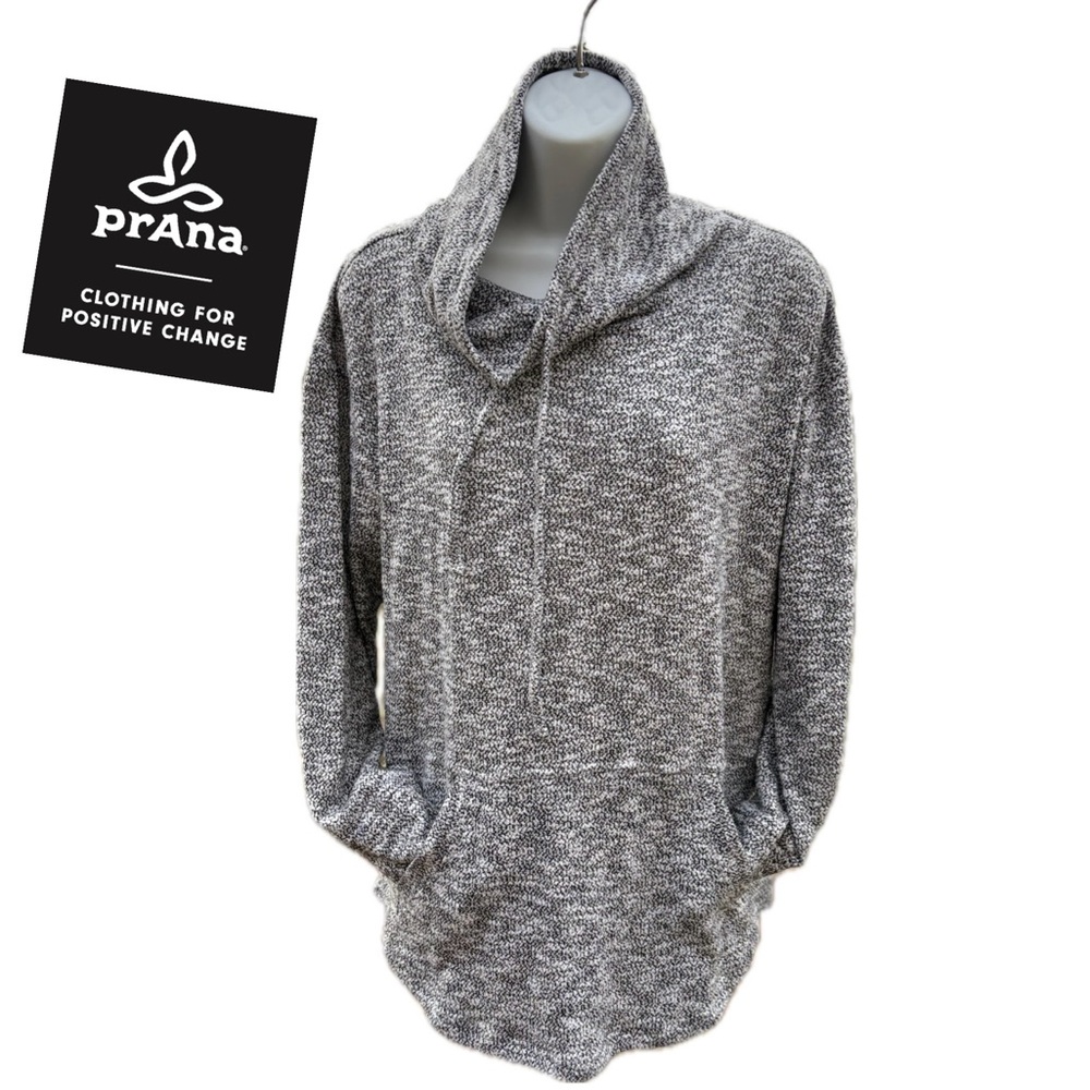 PrAna Frieda Gray Cowl Neck Sweater